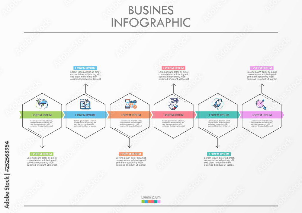 Wall mural business data visualization. timeline infographic icons designed for abstract background template mi