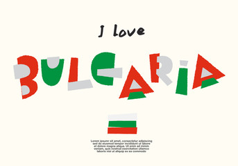 World Flag with fun geometrical alphabets : Vector Illustration 