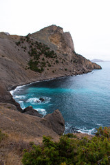 Coast of the Black Sea in the Crimea, the village "Novy Svet" (New World)