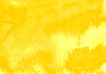 Vibrant Yellow watercolor frame with torn strokes and stripes. Abstract background for design, layouts and patterns.