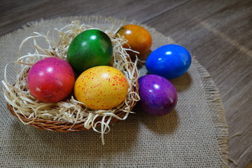 Beautiful colorful easter eggs - Easter tradition