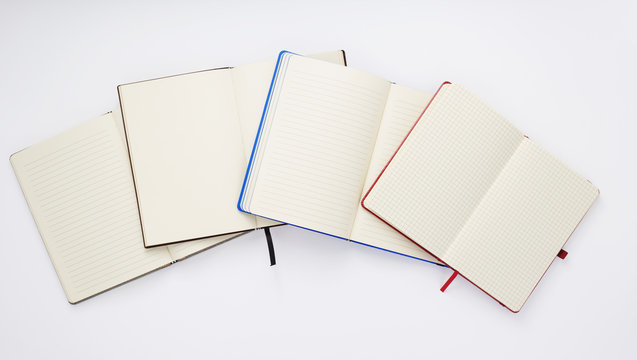 paper notebook at white background