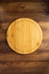 cutting board on wooden background table