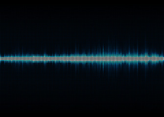 Sound wave vector background. Blue digital equalizer