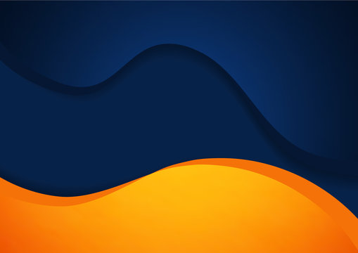 Abstract Blue And Orange Vector Background