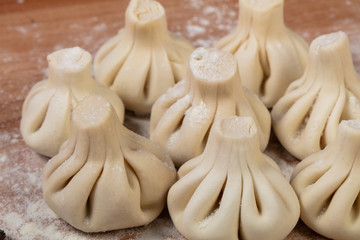 Georgian raw Khinkali