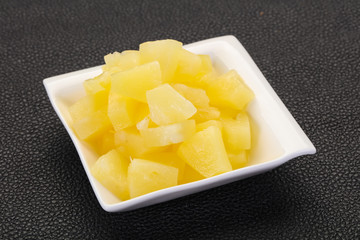 Marinated pineapple pieces