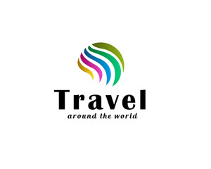 abstract world travel logo design inspiration