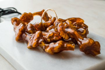 Turkish Cevizli Sucuk Churchkhela / Walnut Fruit Pulp or Pestil.