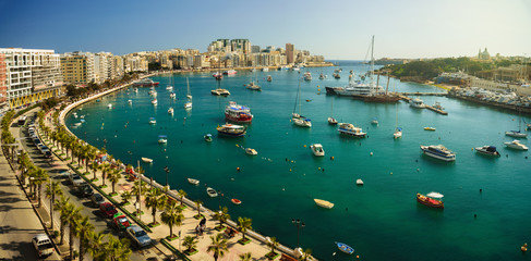 Aerial view to Sliema, Malta