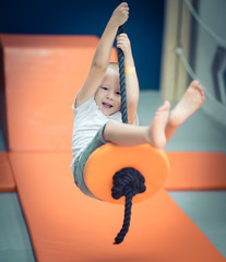 Cute kid boy at playground