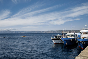 fishing boats in harbor