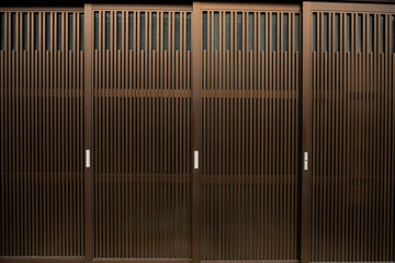 brown aluminium door pattern.