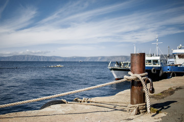fishing boats in harbor