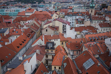 Fototapeta na wymiar old city street of prague in czech republic