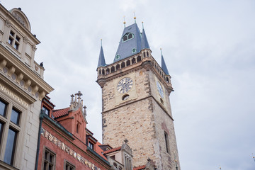 old city street of prague in czech republic