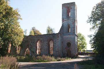 Fototapeta na wymiar The ruins of an ancient church