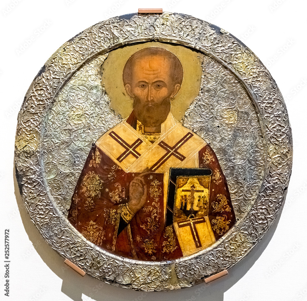 Sticker Russian orthodox icon. St Nicholas