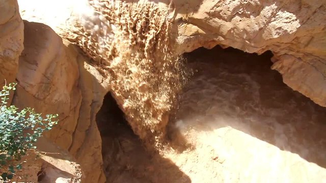 Flash flood in the desert of Nahal Zin Negev