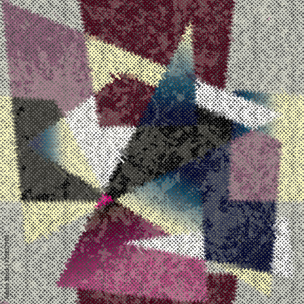 Poster Imitation of a texture of rough canvas. Seamless pattern.
