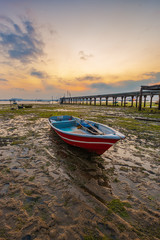 Fototapeta premium Photo Panorama sunset of wonderful bintan Indonesia