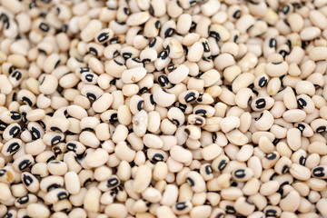 Black-eyed pea know as black california pea or goat peat (Vigna unguiculata)