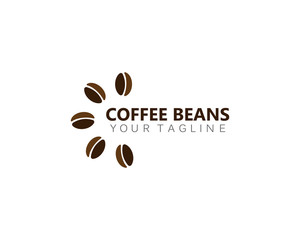 vector coffee beans template vector icon illustration design 