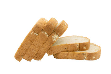 Bread slice isolated on white, clipping path included