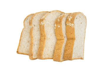 Bread slice isolated on white, clipping path included