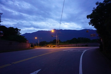Fototapeta na wymiar Sunset, Streetlight 