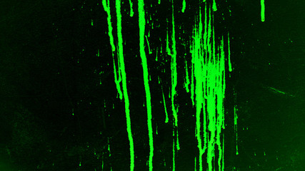 Fototapeta premium Green Droopy Goo Alien Blood With Dark Green Murky Background