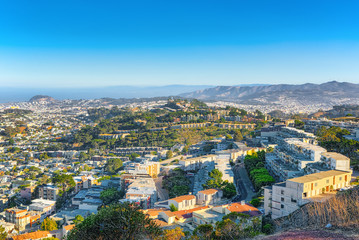 Panoramic view of the San Francisco city.