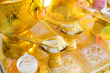 Wedding accessories for wedding celemony in Thailand ,The Holy Water Pouring Ceremony