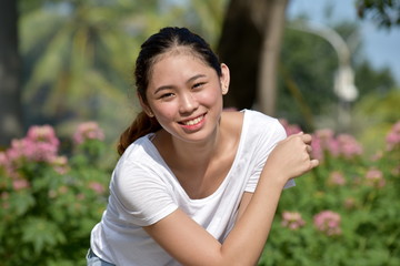 Attractive Filipina Female And Happiness