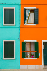 Obraz premium Colorful houses in Burano, an island in the Venetian Lagoon