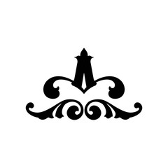 Ornament Vintage Logo Vector, Illustration.