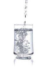 Glass of water on isolate background