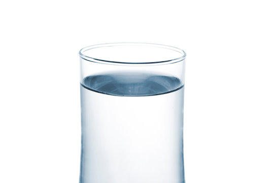 Glass of water on isolate background