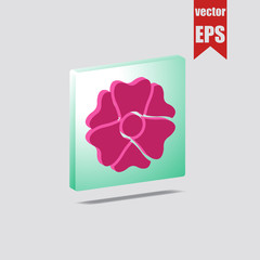 Sakura Japanese flower isometric icon.Vector illustration.	