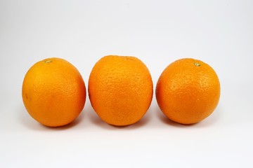 oranges isolated on white background