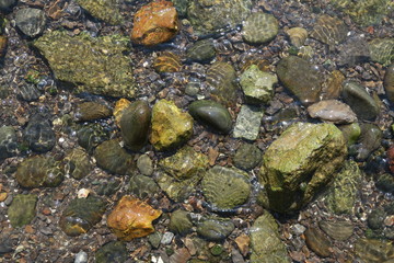 Pebbles on the coast