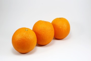 oranges isolated on white background