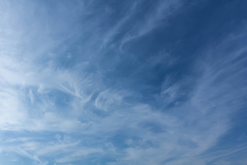 The blue sky and white clouds indicate pure and freshing
