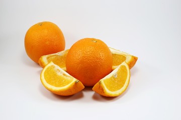 oranges isolated on white background