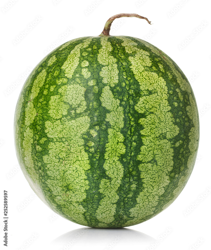 Wall mural whole watermelon on white background - Wall murals