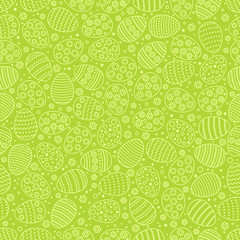 Easter seamless background with eggs. Gift card egg ornament, pattern. Spring season holidays.