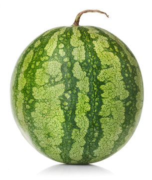 Whole Watermelon On White Background