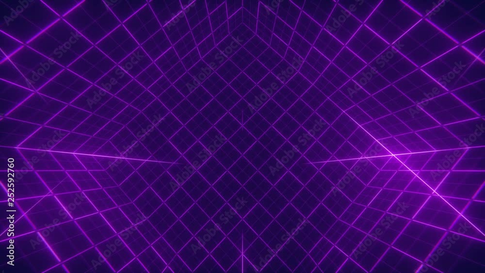Canvas Prints retro futuristic background design. 80s style seamlessly looping animation.
