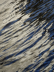 water reflections in blue and white