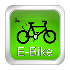 E-Bike Button - 3D illustration